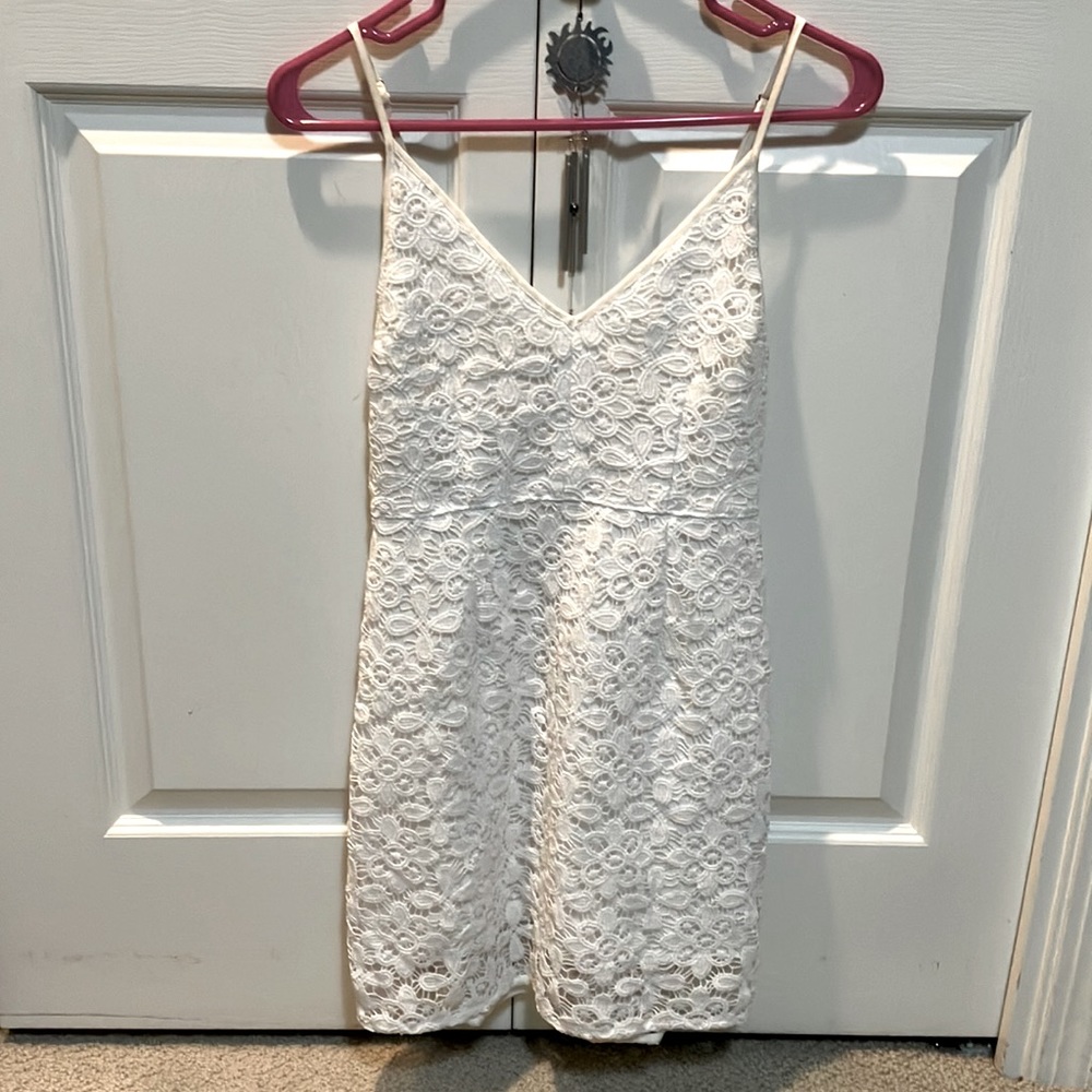 A&F white mini dress